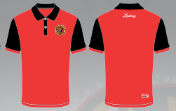 Sabrecats Red BLACK sleeve POLO