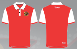 Sabrecats Red White sleeve POLO