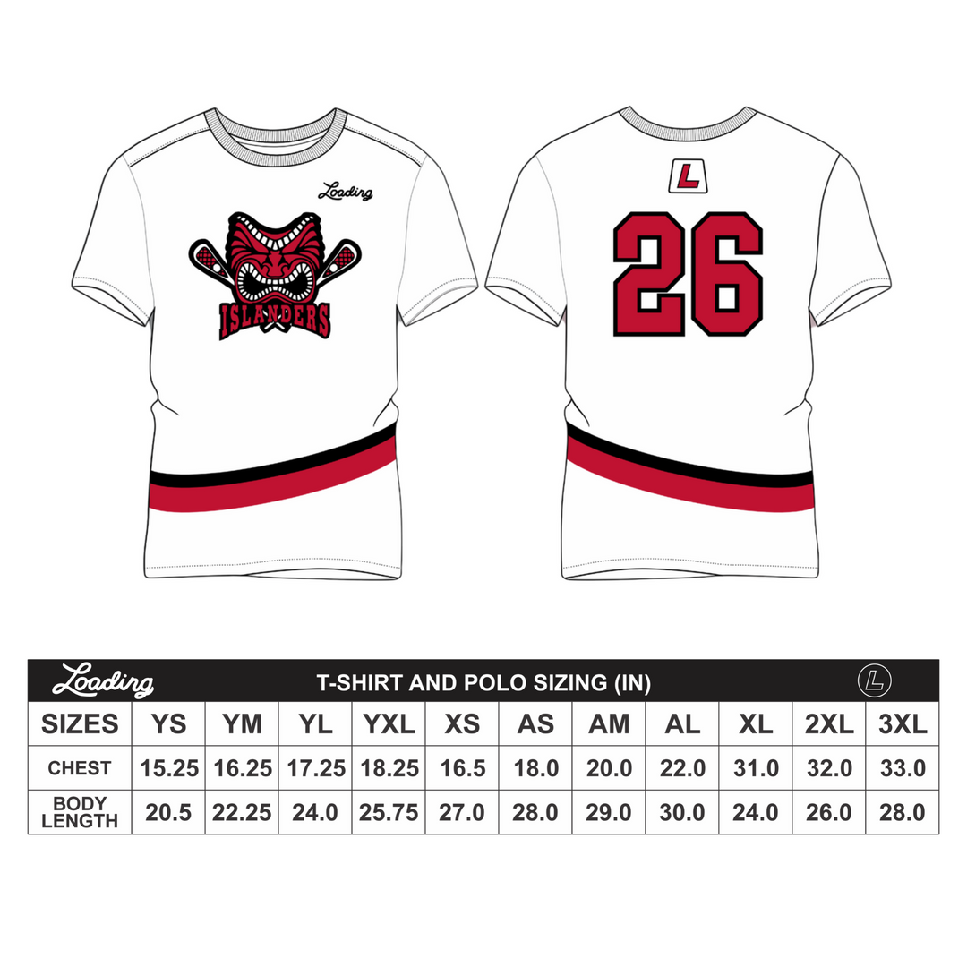 DELTA ISLANDERS WHITE ATHLETIC SHIRT